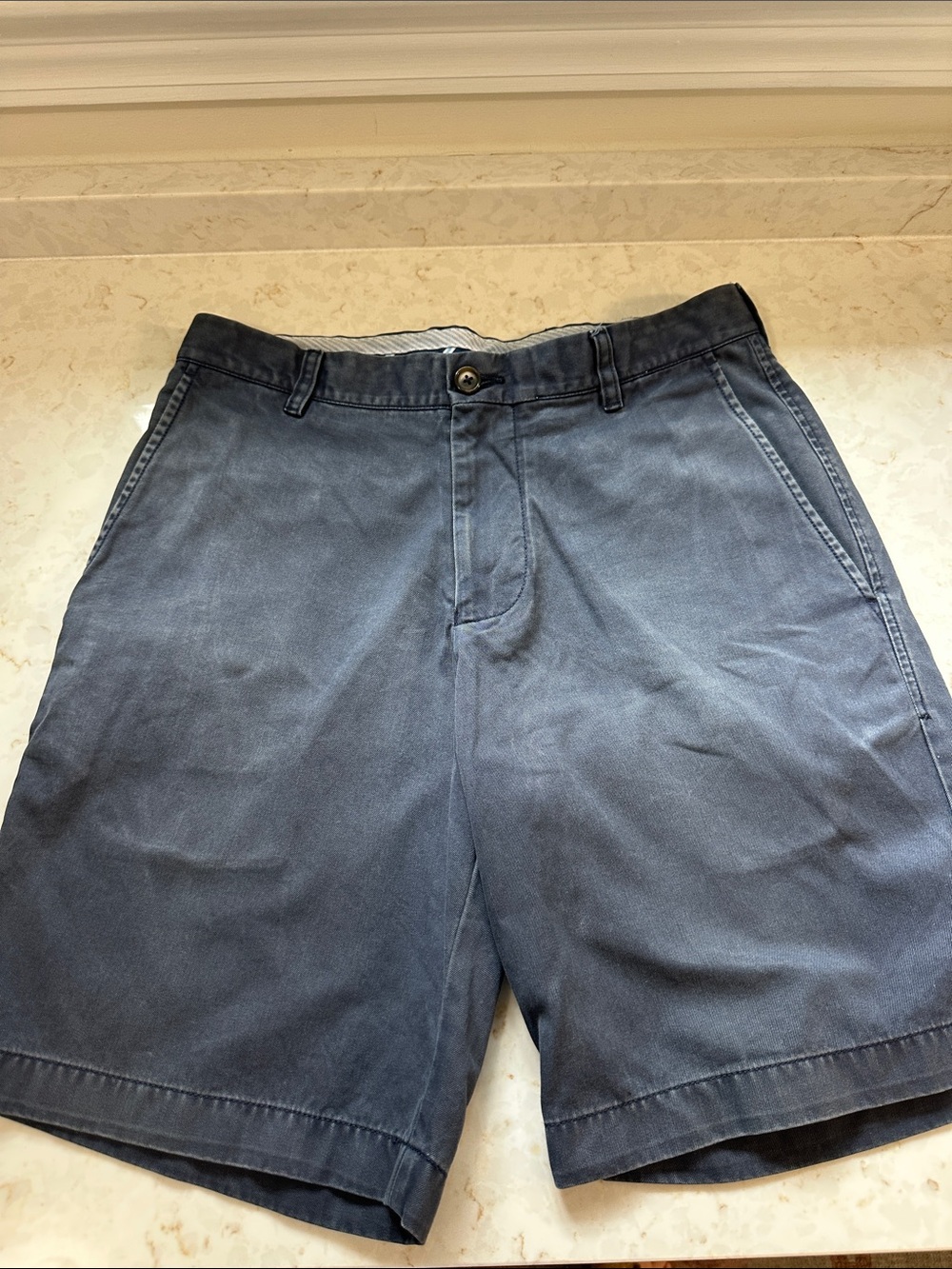 Southern Tide Men's Navy Flat Front Cotton Shorts